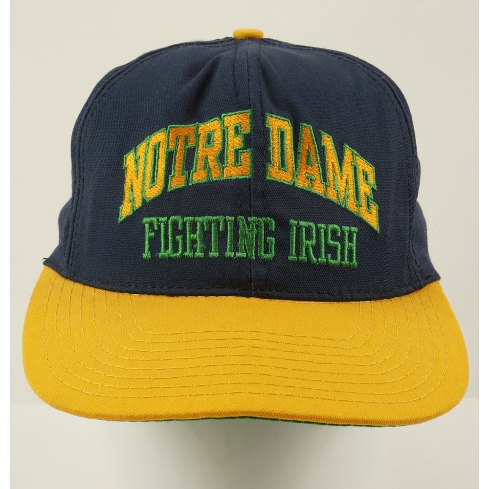 Vintage 70s 80s Notre Dame Fighting Irish USA Union Made College Snapback Hat‎